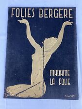 Folies Bergere program French Madame La Folie Studio Harcourt Paris picture