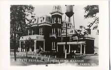 2-State Federal Soldiers Home Mansion. St. James, Mo. Missouri Real Photo Card picture
