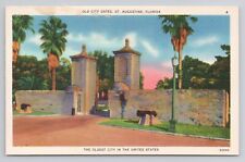 Postcard Old City Gates St Augustine Florida picture