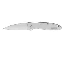 1660 Kershaw Leek Knife silver plain Blade New Flag Logo assisted opener picture