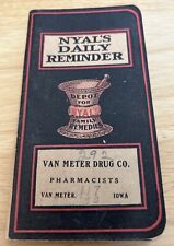 1920s NYAL’S DAILY REMINDER MEMO BOOK VAN METER DRUG CO STORE IOWA IA VINTAGE picture