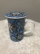 Vera Bradely Beautiful Blue Mug With Lid Ceramic picture
