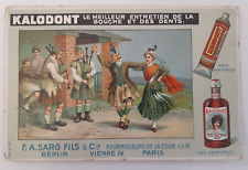Kalodont toothpaste mouthwash antique lithographic advertising trade card 1910's picture