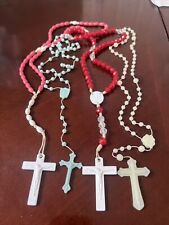 Vintage Lot Of 4  catholic Plastic rosary picture