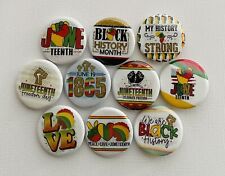 Juneteenth Set of 10 Pin back buttons 1.25 inch Black History  picture