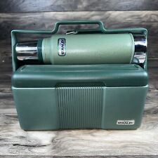Vtg Stanley Aladdin Lunch Box Cooler and Vacuum Thermos Bottle Combo Green picture