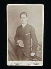 Cabinet Card Antique 1800’s Man in Suit - J Joyner Photo Cheltenham, England picture