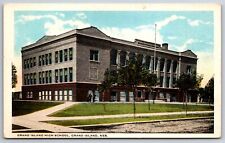 Grand Island Nebraska~Grand Island High School Building~1920s Postcard picture