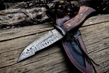 Best Damascus Fixed Blade Knife EDC Skinning Survival  Hunting Tactical Sheath picture