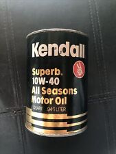Vintage Kendall Superb 10W-40 Motor Oil Empty  - 1 Quart picture