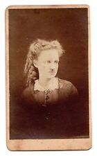 ANTIQUE CDV C. 1870s WM. NIMS YOUNG CHRISTIAN GIRL IN DRESS FORT EDWARD NEW YORK picture