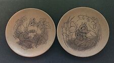 TWO (2) POOLE  POTTERY ENGLAND COLLECTOR PLATES BY BARBARA ADAMS 5 1/4' DIA CH picture