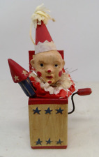 Vicki Smyers Bethany Lowe 4th of July Patriotic Clown Jack in the Box Ornament picture
