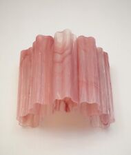Fantastic pair of Murano Glass Tube wall sconces - 5 pink alabaster glass tube picture