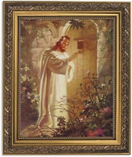 Inspirational Ornate Gold Framed Artwork, 11 X 13-Inch, Sallman-Christ at Hearts picture