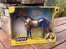 Breyer Horse GILDED 2024 Spring Decorator Metallic Blue & Gold Geronimo IN HAND picture