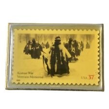 2003 USPS Korean War Veterans Memorial USA 37c Stamp Souvenir Pin picture
