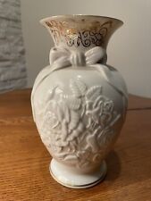 LENOX Roses of Peace Millennium Edition 2000 Ivory Gold Accents Vase 8”H picture