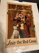 WWII Original Norman Rockwell Red Cross Poster Dog RARE picture