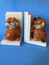 FLAWS Vintage Garfield Bookends by Enesco E5913  1981–Garfield at Large picture
