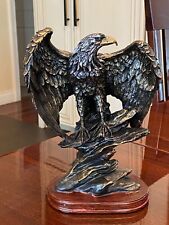 Magnificent Vintage Style Bronzed Resin Carved Eagle, 10