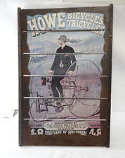 Vintage Retro How Bicycles Tricycles Large Wood Print Advertisement picture