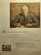 Upjohn Pharmaceuticals Pneumonia Smoking Doctor Kalamazoo Vintage Print Ad 1945 picture