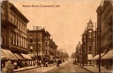 Postcard Market Street in Logansport, Indiana picture
