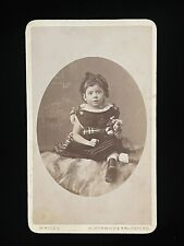 Cabinet Card Antique Photo 1800’s Young Child Girl - Birtles - Paris, France picture