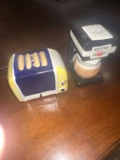 Toaster And Coffee Pot Salt And Pepper Shaker Set Cardinal Inc picture