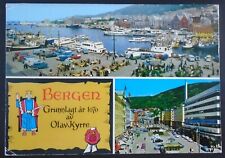 Bergen, founded in 1070 Sign, Yachts in Harbor, Street Scene, Bergen Norway picture