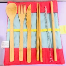 Starbucks Bamboo Cutlery Reusable Utensil Set 6 Pcs.Joy of Connection Care&Use picture