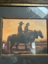 Western Cowboys Judith Durr Signed Painting Professionally Framed picture