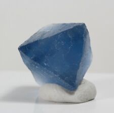 19.10ct Blue Fluorite Octahedron Crystal Gem Mineral New Mexico Blanchard 83 picture