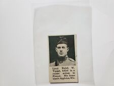 Lieutenant Ralph Tippet Appleton Wisconsin 1918 World War 1 WW1 Hero picture