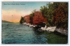1947 Scenic View Shore Line Basin Harbor Vermont VT Posted Hand-Colored Postcard picture