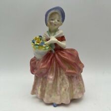 Retired Authentic Royal Doulton Figurine Cissie Girl Flower Basket HN 1809 MINT picture