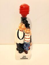 Vintage 60s Bar Whiskey Liquor Pump Decanter Swank The Jolly Twosome Hobo 13 in picture