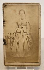 Antique CDV Photo WOMAN IN LONG DRESS Photographer MAYO  303 Broadway NY picture