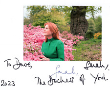 SARAH FERGUSON SIGNED 8x10 COLOR PHOTO     SIGNED DUCHESS OF YORK        TO DAVE picture