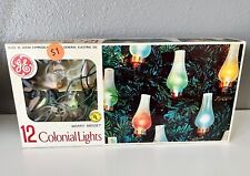 Vintage GE Merry Midget Colonial Lights 12-Count Christmas Tree Multicolor Works picture