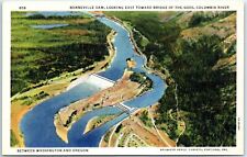 Bonneville Dam, Looking East Toward the Bridge Of The Gods, Columbia River picture