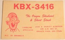 Vintage CB Ham radio Amateur Card KBX 3416 Grants Pass Oregon  picture