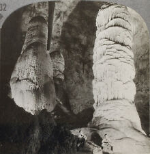 Keystone Stereoview Giant Dome, Carlsbad Caverns, NM 600/1200 Card Set #1132 B picture