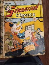 Sensation Comics #48 1945Wonder Woman Wildcat MC Gaines Bondage picture