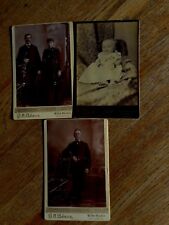 Lot of 3 PHOTOs Cabinet Cards Vintage early 1900's ?  Sac City IA Chicago Il picture