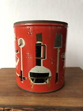 Vtg MCM Procter & Gamble Fluffo Shortening Red Empty Tin no lid picture