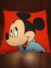 VTG Disney Throw Pillow Mickey Mouse 16x16 Excellent Condition Bright Colors picture