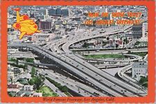 ZAYIX Postcard Man Dig Those Crazy Los Angeles Freeways Wavy Sides 102022-PC58 picture