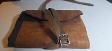 Vintage LEATHER Roll up COLLECTIBLE POCKET KNIFE HOLDER - Holds 15 Knives picture